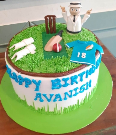 CRICKET GROUND CAKE