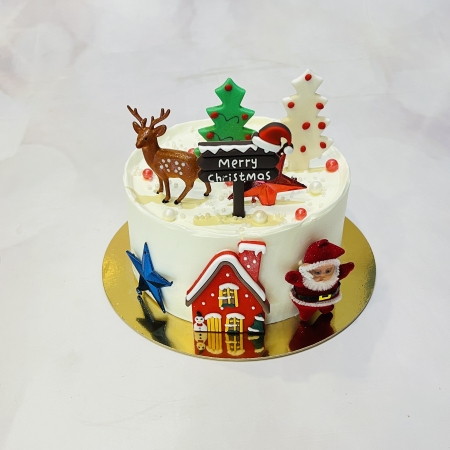 CHRISTMAS THEME FRUIT CAKE