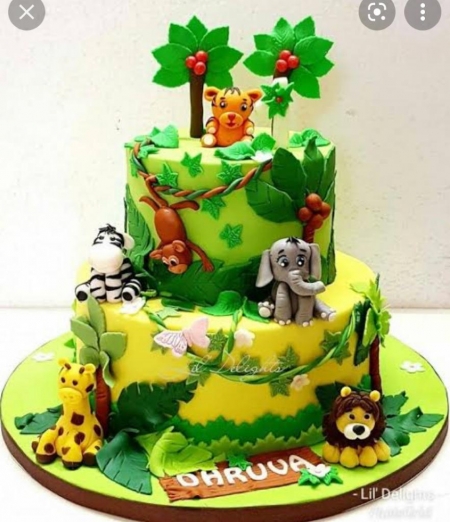 Jungle Safari Theme Cake | Safari Jungle Cake | Order Custom Cakes in  Bangalore – Liliyum Patisserie & Cafe