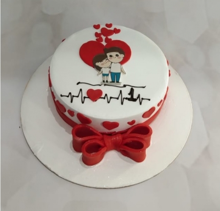 HEART BEAT THEME CAKE