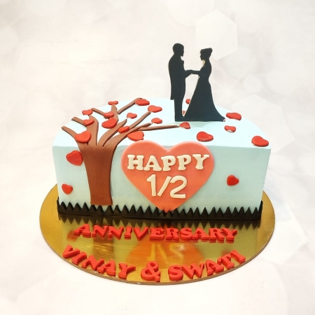 HALF ANNIVERSARY CAKE 